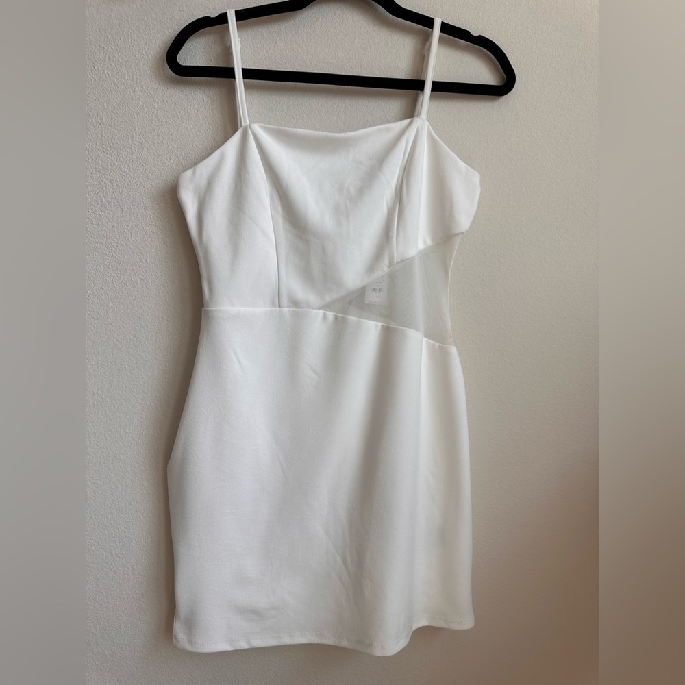 Party white dress. damaged